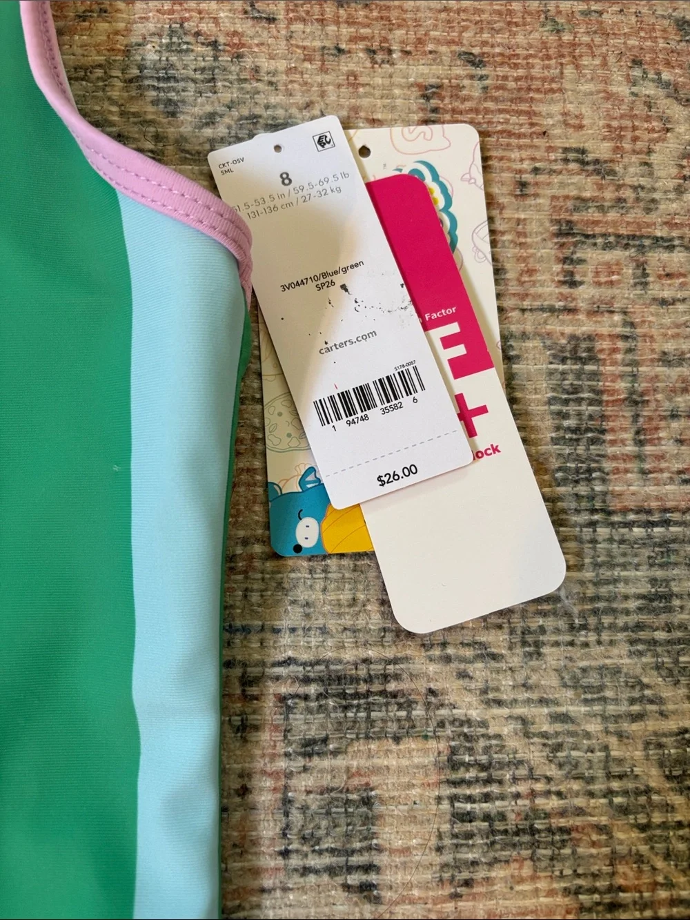 Carter's Squishmallows One-Piece Swimsuit Size 8